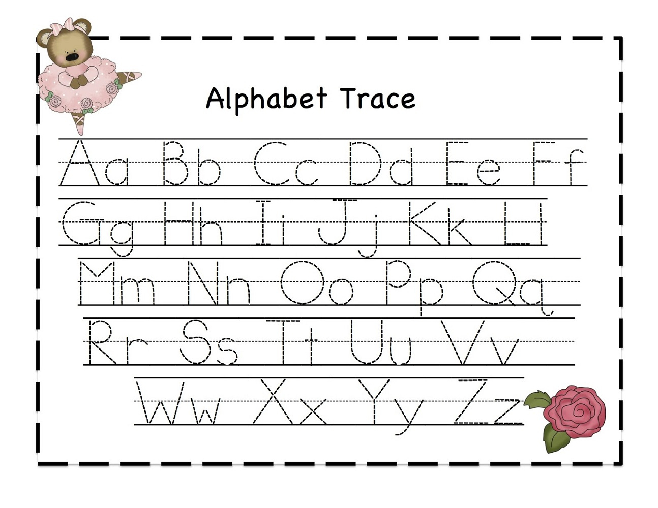 Preschool Learning Activities Printables – With Alphabet Also - Free Printable Letter Tracing Sheets