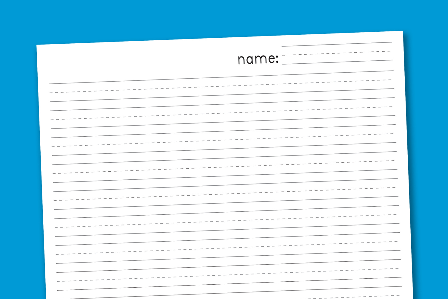 Free Printable Lined Handwriting Paper