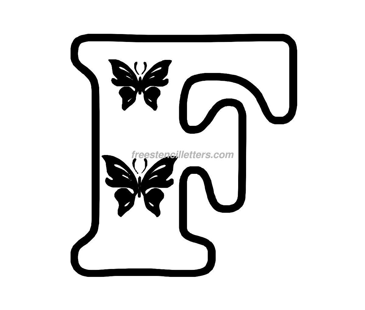 Print F Letter Stencil - Free Stencil Letters - Free Printable Alphabet Stencils To Cut Out