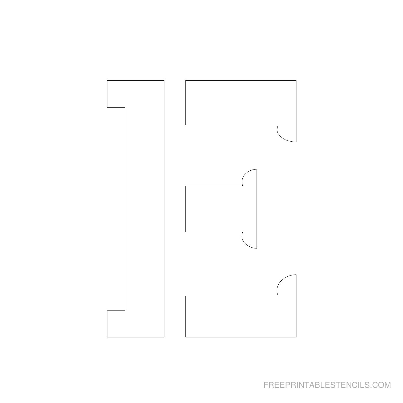 Printable 4 Inch Letter Stencils A-Z | Free Printable Stencils - Free Printable 4 Inch Block Letters