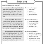 Printable 5Th Grade Main Idea Worksheets | My Classroom | Reading   Free Printable Main Idea Worksheets