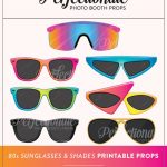 Printable 80S Sunglasses Photo Booth Prop Printable 80S Props | Etsy   80S Photo Booth Props Printable Free