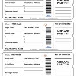 Printable Airplane Boarding Pass Invitations   Coolest Free   Free Printable Airplane Template