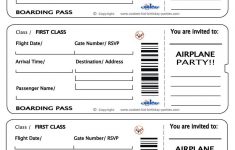 Printable Airplane Boarding Pass Invitations - Coolest Free - Free Printable Boarding Pass