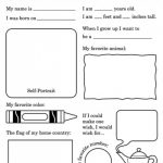 Printable All About Me Poster & All About Me Template Pdf Within   Free Printable All About Me Poster