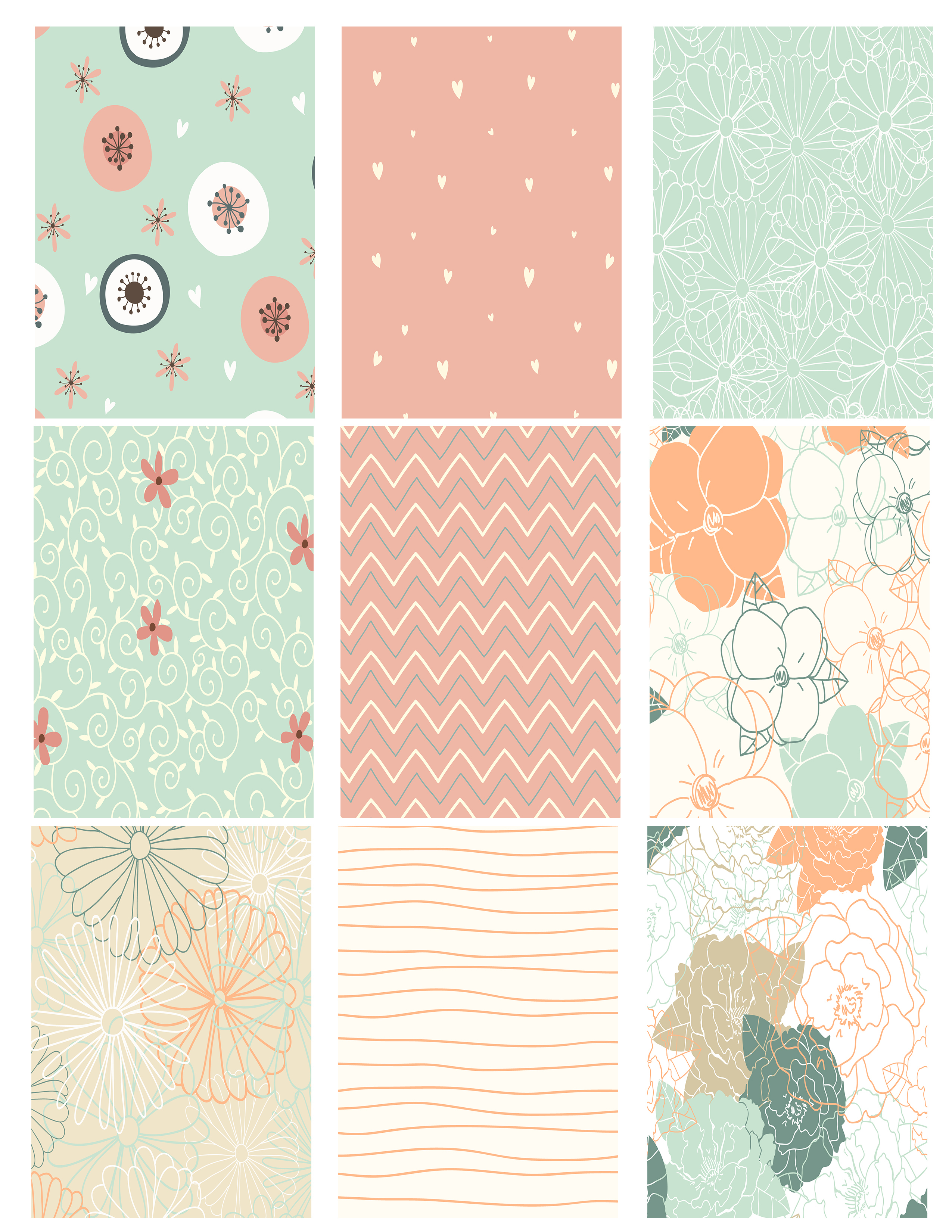Printable Atc Background Collage Sheet - Whimsical Patterns - The - Free Printable Backgrounds
