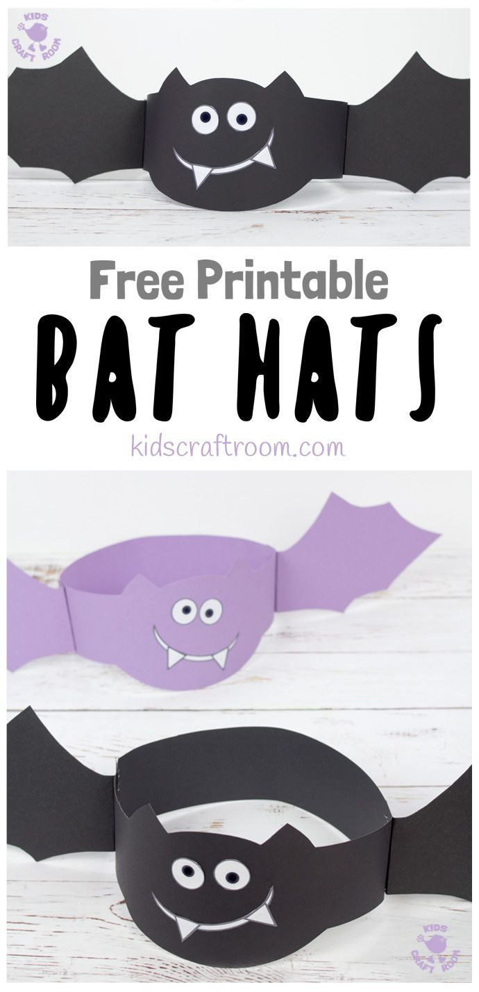 Printable Bat Hats | Preschool 2&amp;#039;s | Pinterest | Halloween Crafts - Halloween Crafts For Kids Free Printable