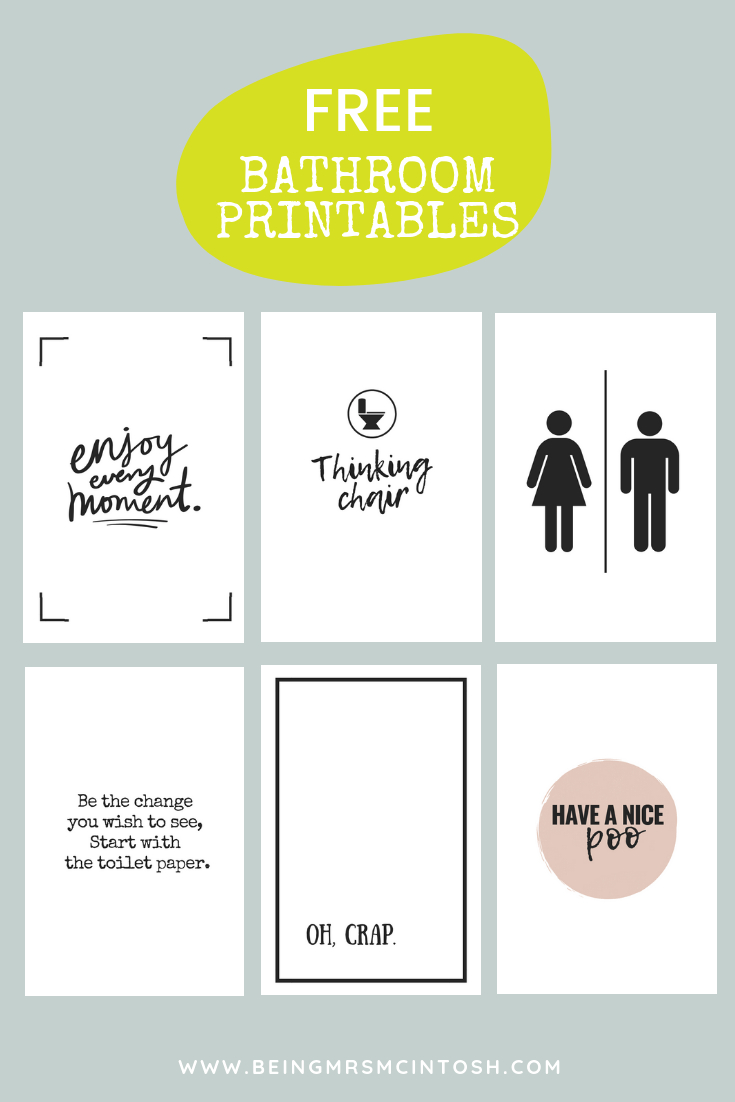 Printable Bathroom Signs | Being Mrs Mcintosh - Free Printable Funny Signs