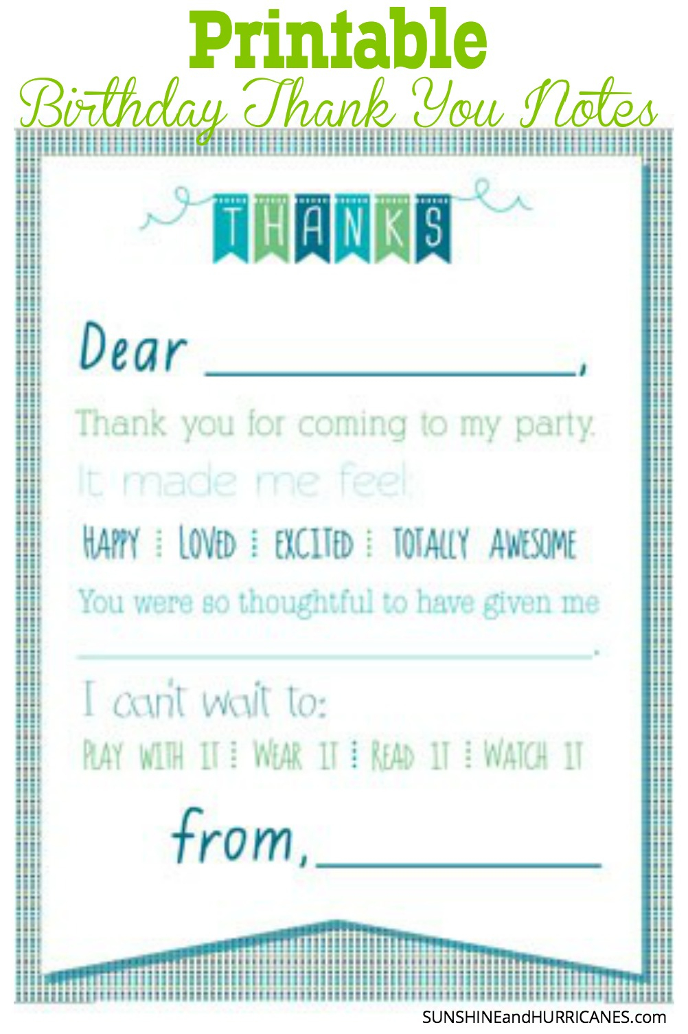 Printable Birthday Thank You Notes - Free Printable Soccer Thank You Cards