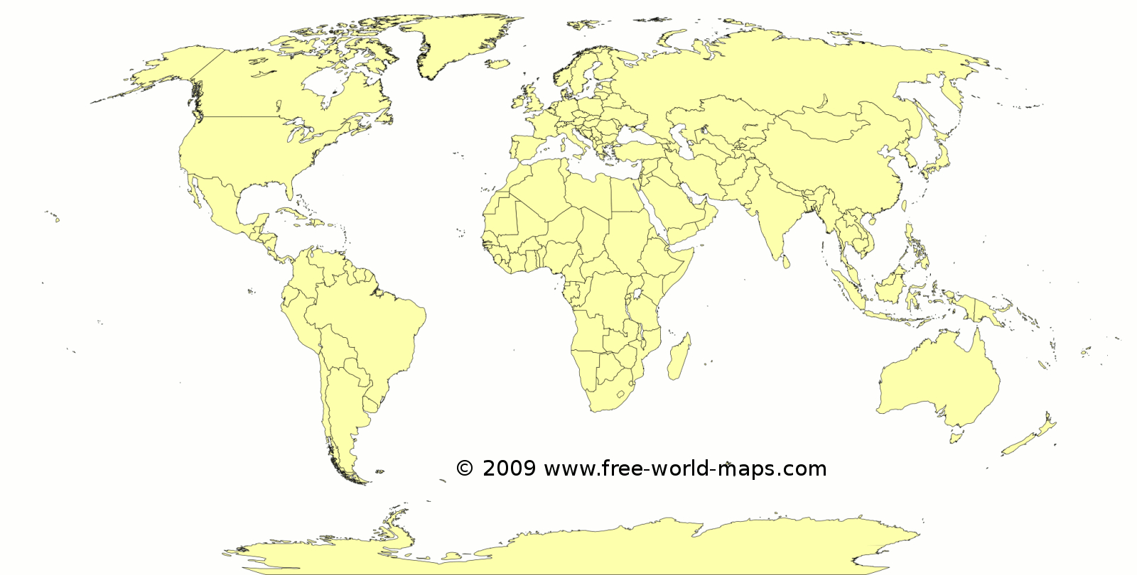 Printable Blank World Maps | Free World Maps - Free Printable World Maps Online