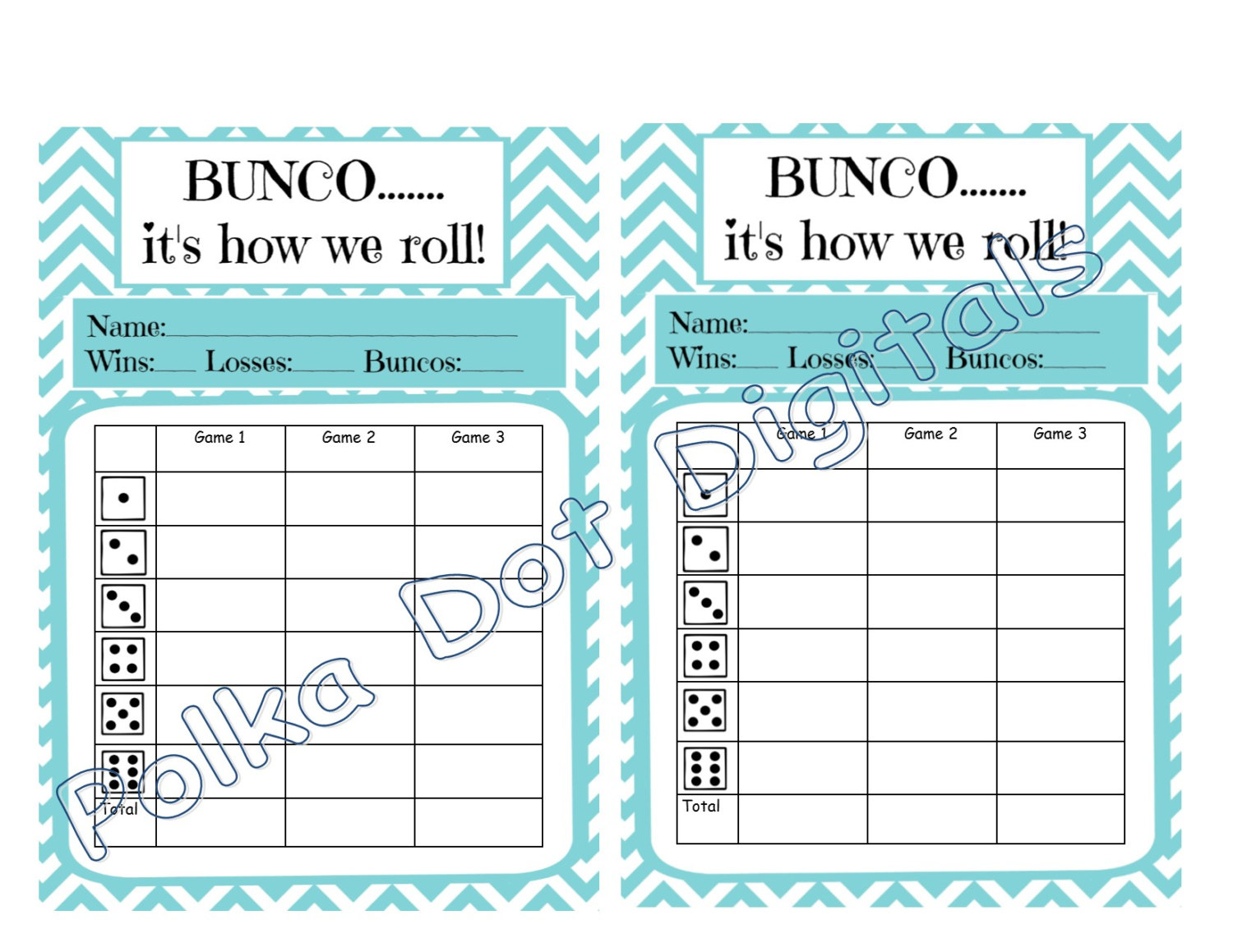 Printable Bunco Score Cards - Printable Cards - Free Printable Bunco Score Sheets