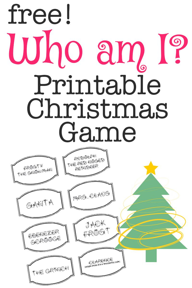 Printable Christmas Game: Who Am I? | Bloggers&amp;#039; Best Diy Ideas - Free Printable Christmas Games For Adults