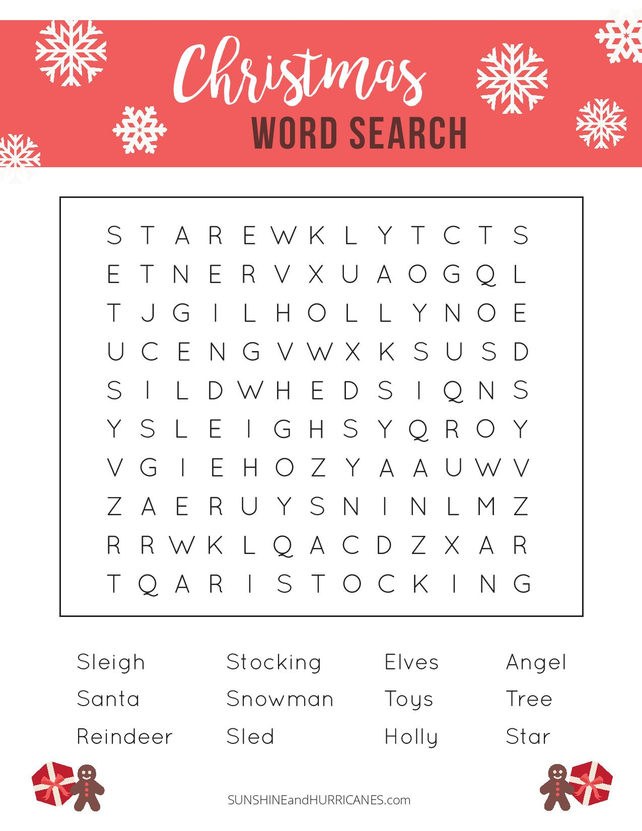 Printable Christmas Word Search - A Fun Holiday Activity For Kids - Free Printable Christmas Word Games For Adults