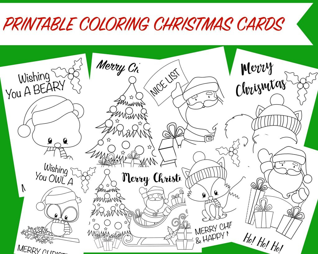 Printable Coloring Christmas Cards -Wunder-Mom - Free Printable Christmas Cards To Color