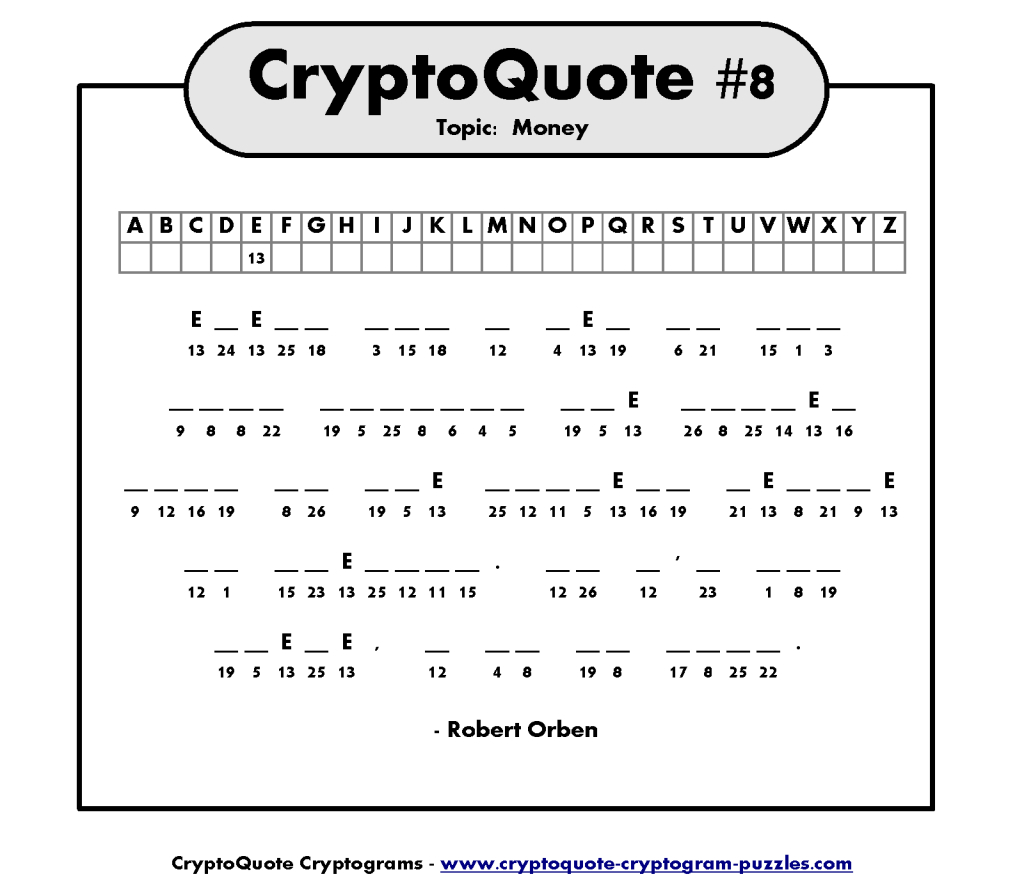 Cryptograms Free Printable