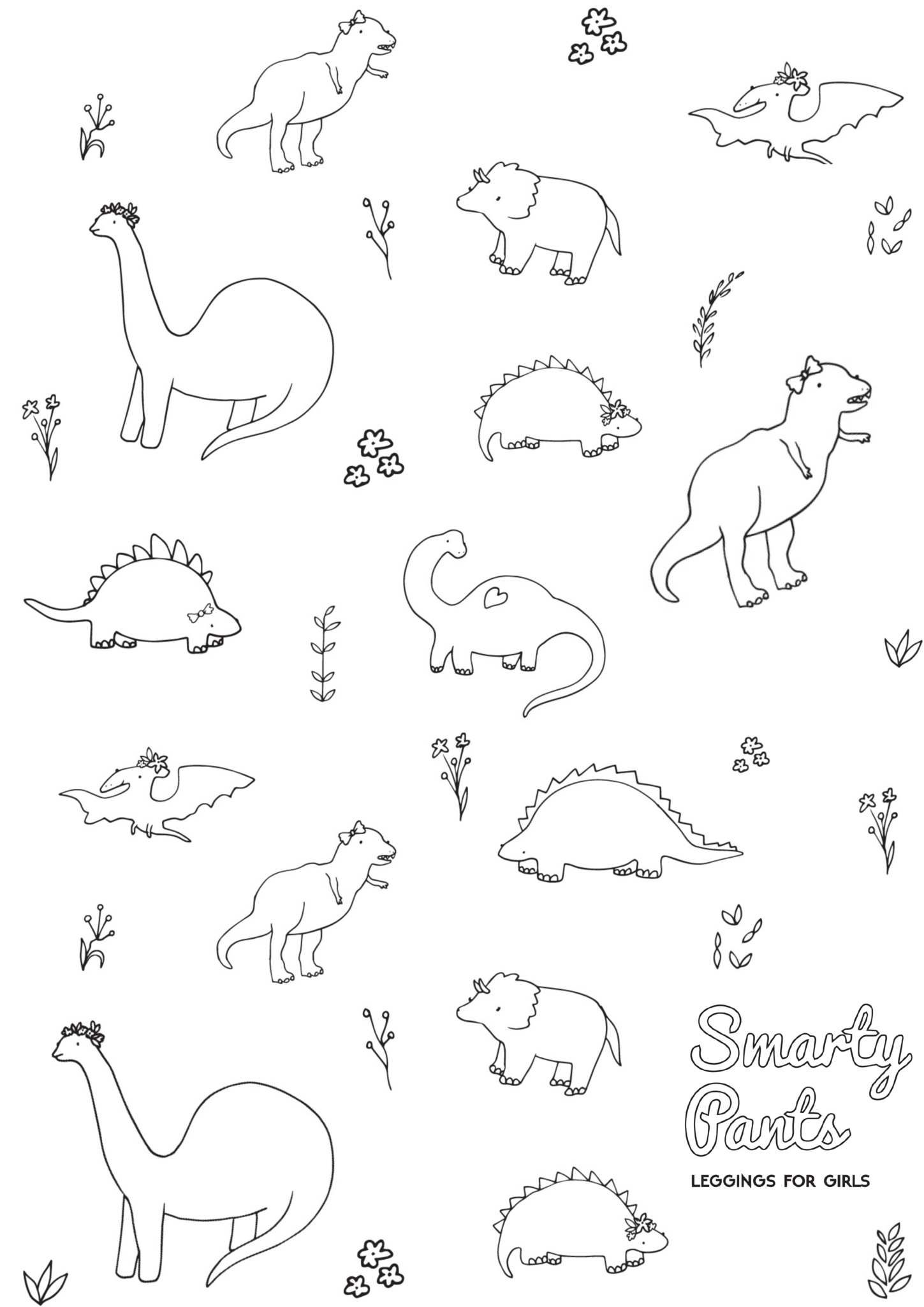 Printable Dinosaur Coloring Page | Smarty Pants Toddler Girl - Free Printable Dinosaur Coloring Pages