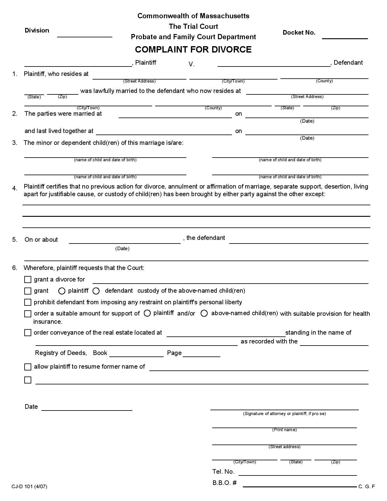Printable Divorce Papers For Michigan #3126912772561 – Michigan - Free Printable Divorce Papers For Illinois
