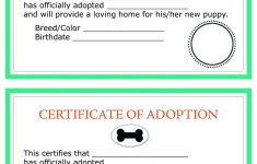 Printable Dog Birth Certificate Fresh Child Adoption Certificate - Free Printable Adoption Certificate