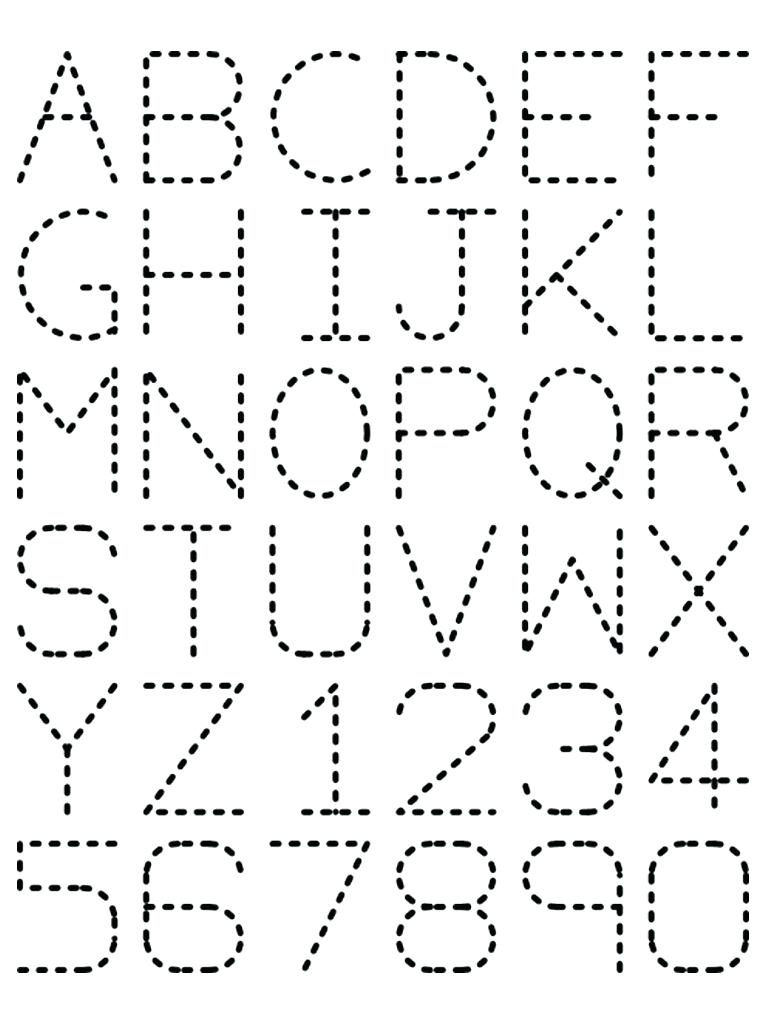 Printable Dotted Letters Free Printable Traceable Letters For - Free Printable Traceable Letters
