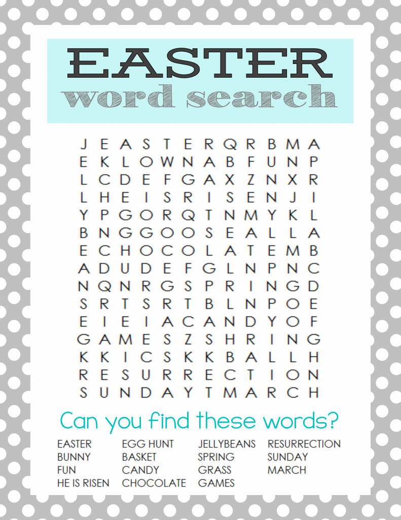 Printable Easter Word Search - The Girl Creative - Free Printable Religious Easter Word Searches