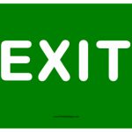 Printable Exit White On Green Sign Intended For Free Printable Exit   Free Printable Exit Signs