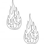 Printable Flame Stickers, Flame Templates, Flame Shapes   Free Printable Flame Template