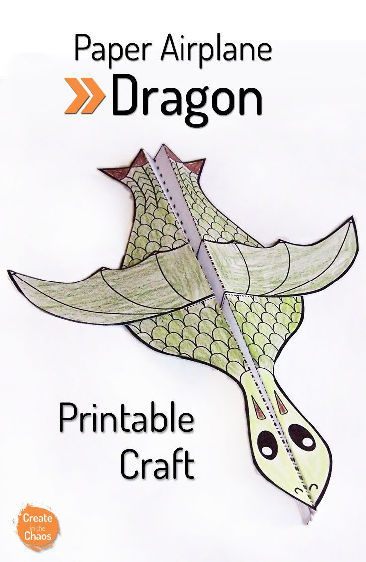Printable Flying Dragon Craft | Unit Ideas: Medieval Times (Knights - Free Printable Craft Activities