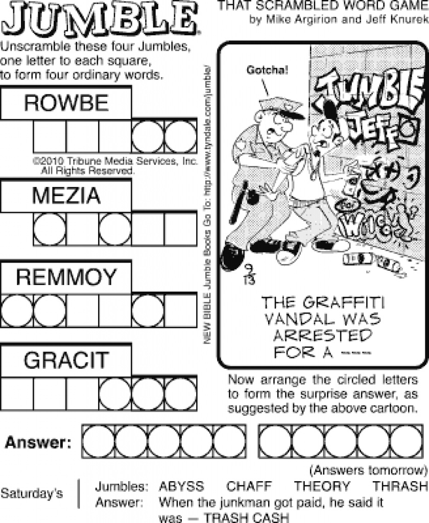 Printable Jumble Puzzles - Printable 360 Degree Intended For Free - Free Printable Jumbles