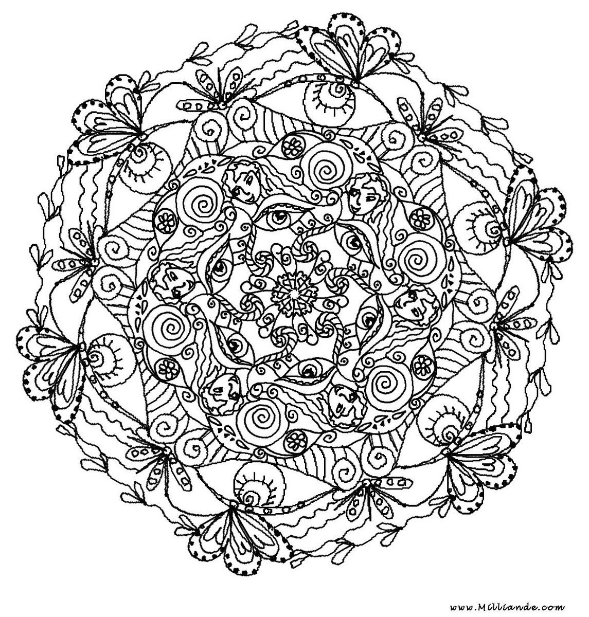 Printable Mandala Coloring Pages Adults Tagged With Advanced Mandala - Free Printable Mandala Coloring Pages For Adults