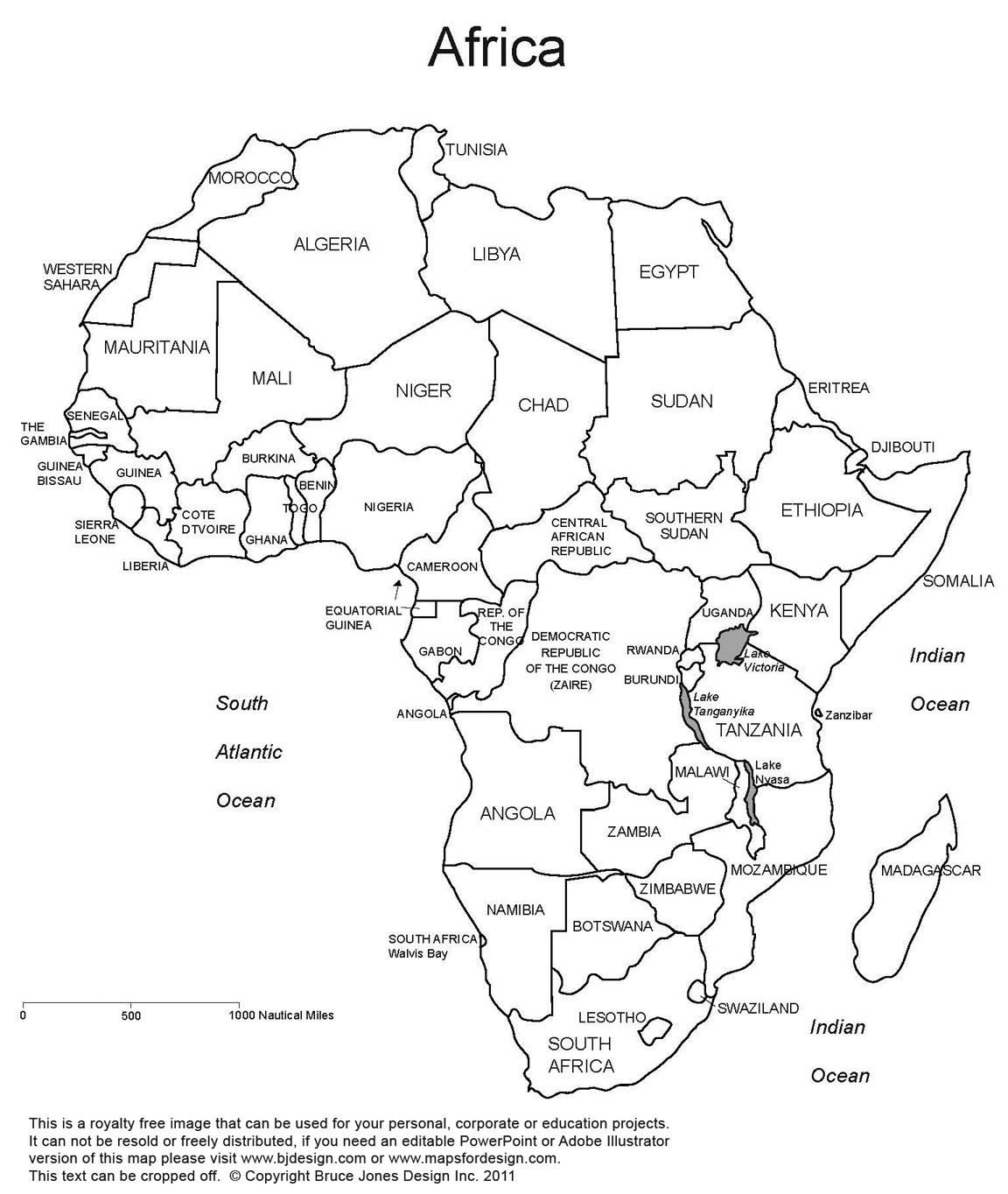 Printable Map Of Africa | Africa, Printable Map With Country Borders - Free Printable Worksheets On Africa
