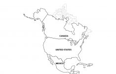 Printable Map Of North America | Pic Outline Map Of North America - Free Printable Outline Map Of North America