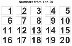 Printable Numbers 1-20 - Free Printables - Free Printable Numbers
