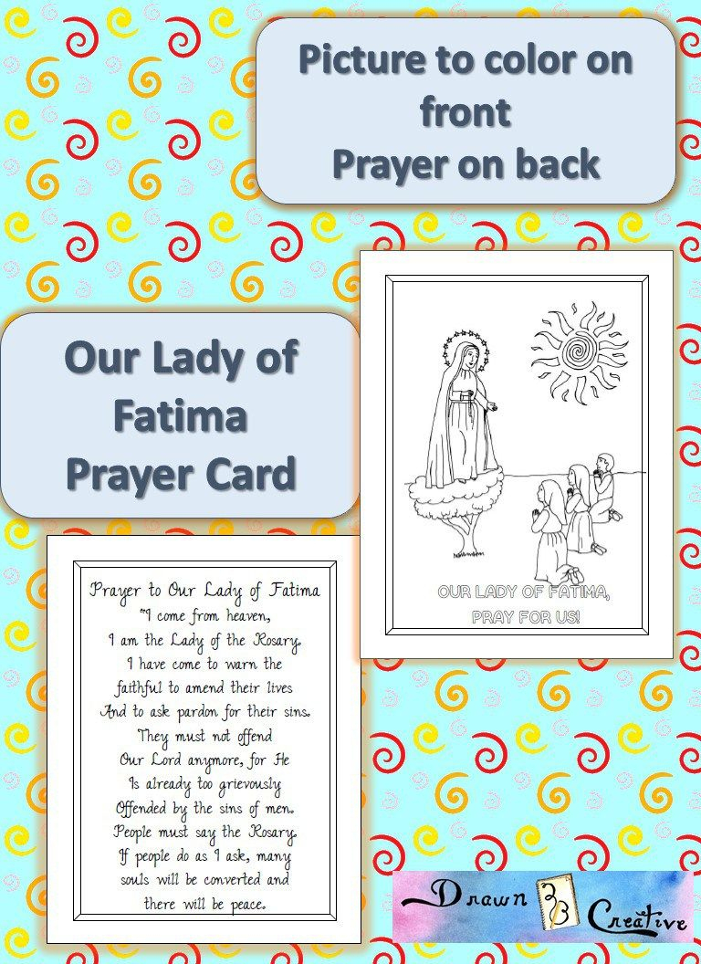 Printable Our Lady Of Fatima Prayer Cards | Catholic Printables - Free Printable Prayer Cards