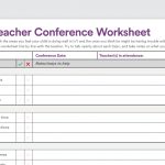 Printable Parent Teacher Conference Worksheet   Free Printable Parent Information Sheet