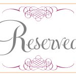 Printable Reservation Signs   1.17.internist Dr Horn.de •   Free Printable Reserved Table Signs