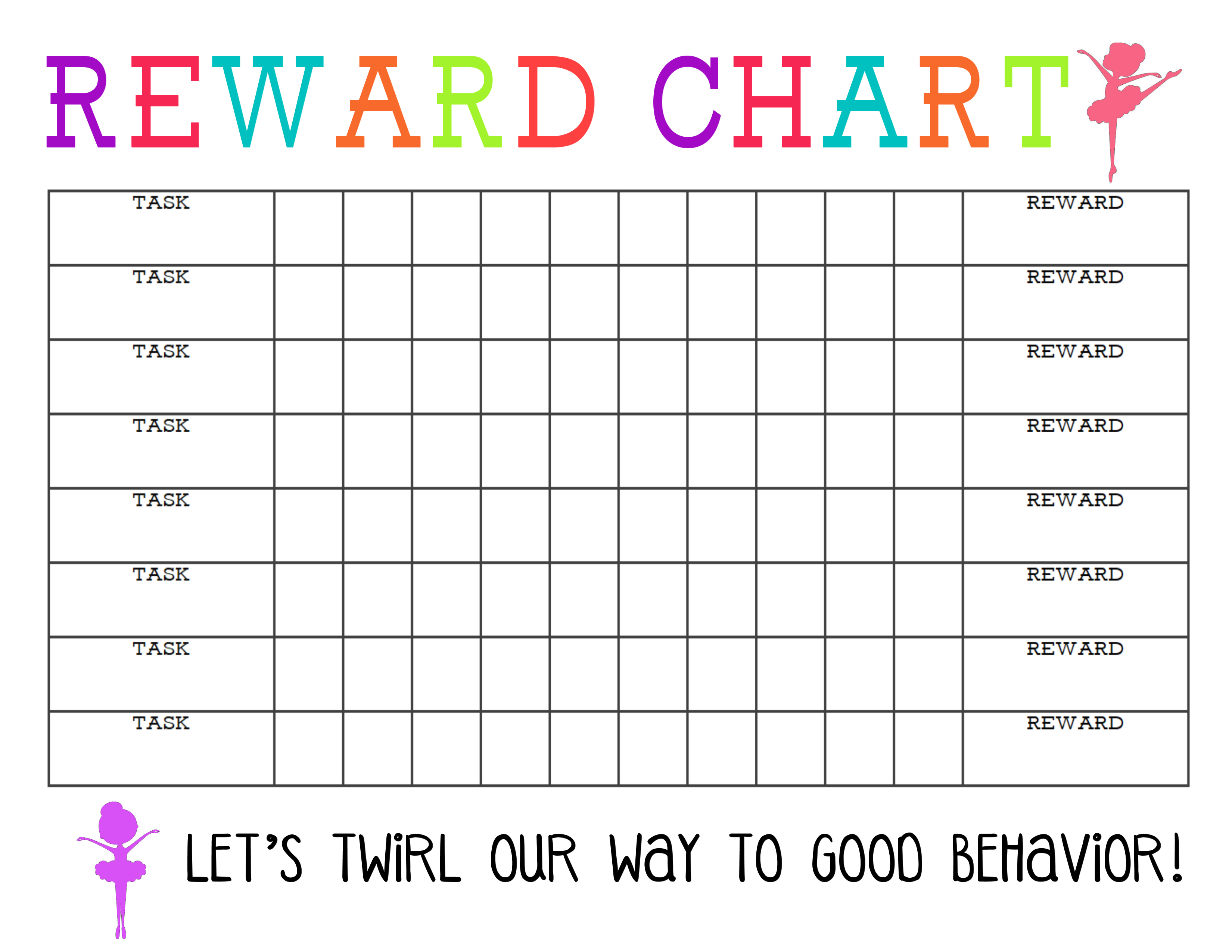 Printable Reward Chart - The Girl Creative - Free Printable Reward Charts For Teenagers