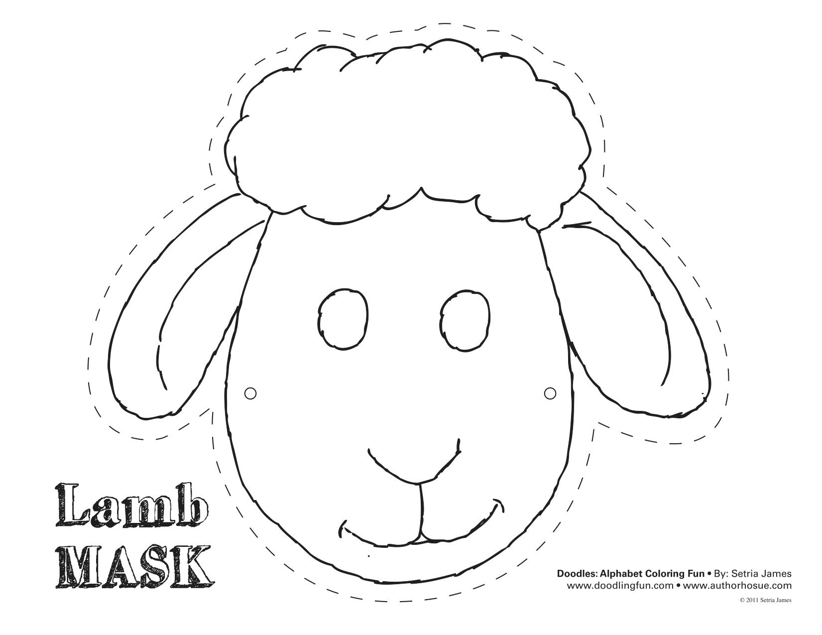 Printable Sheep Mask Template | Art - Free Printable Easter Masks