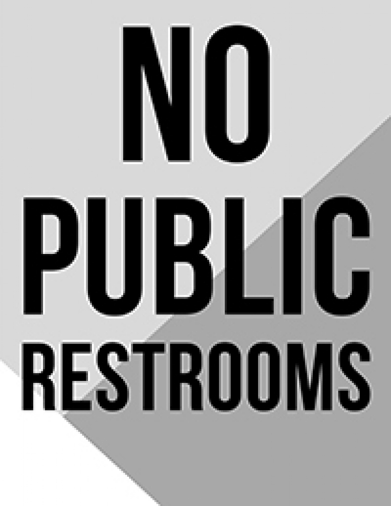 Printable Sign – No Public Restrooms | 100 Simple Books For Free - Free Printable No Restroom Signs