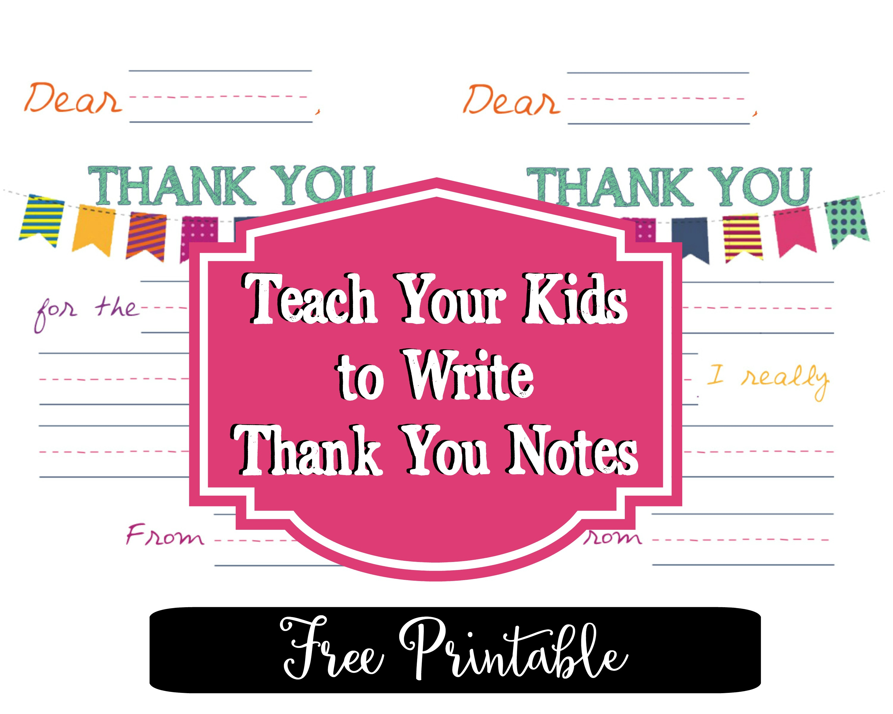 Printable Thank You Notes That Will Make Your Kids Feel Like Rockstars - Free Printable Thank You