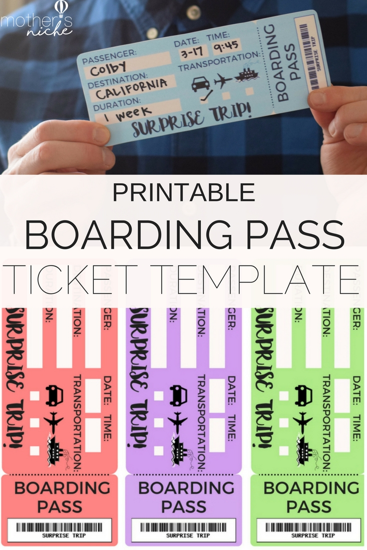 Free Printable Boarding Pass Free Printable