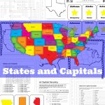 Printable Us Map With State Names And Capitals New Us Map   Free Printable States And Capitals Worksheets