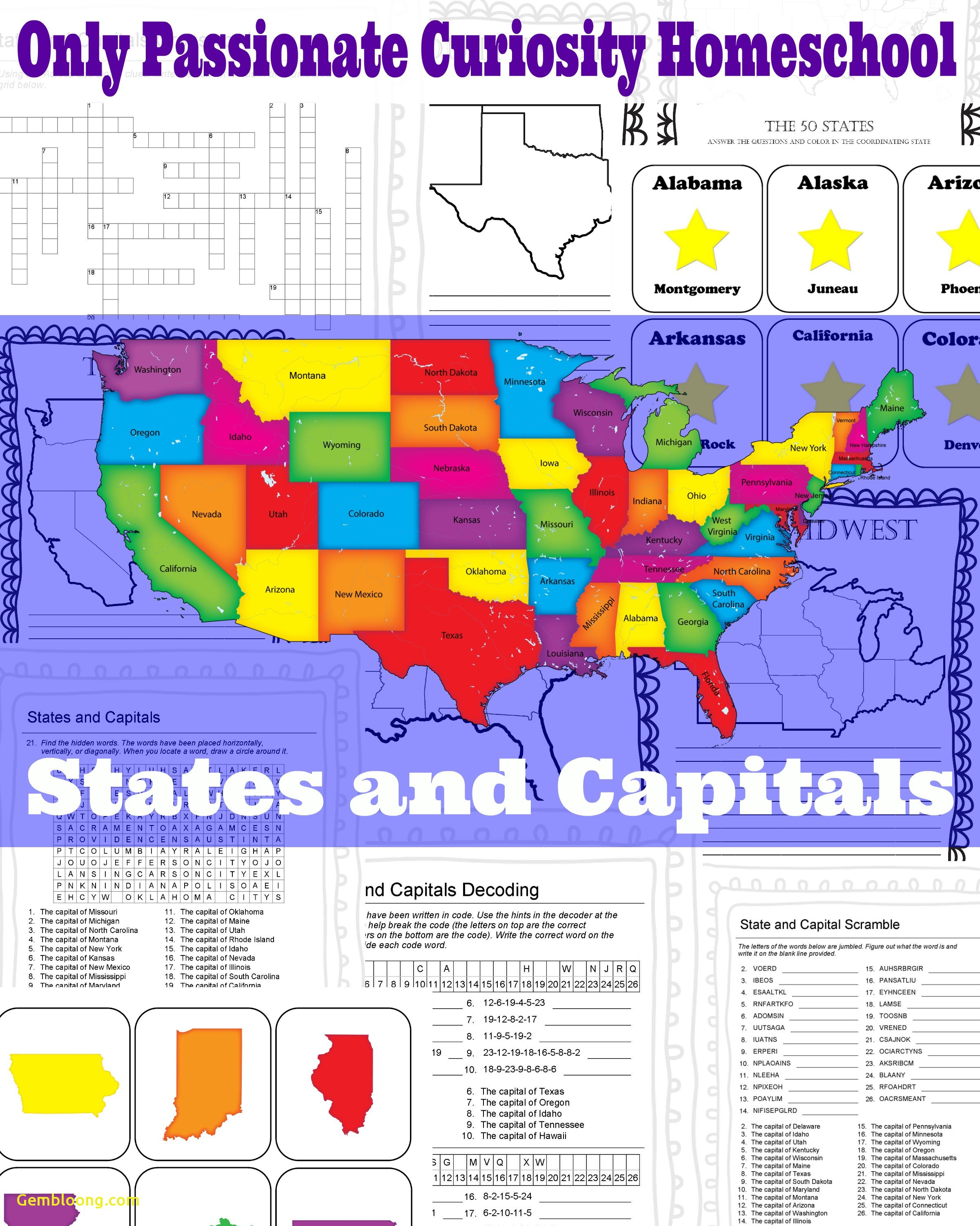 Printable Us Map With State Names And Capitals New Us Map - Free Printable States And Capitals Worksheets
