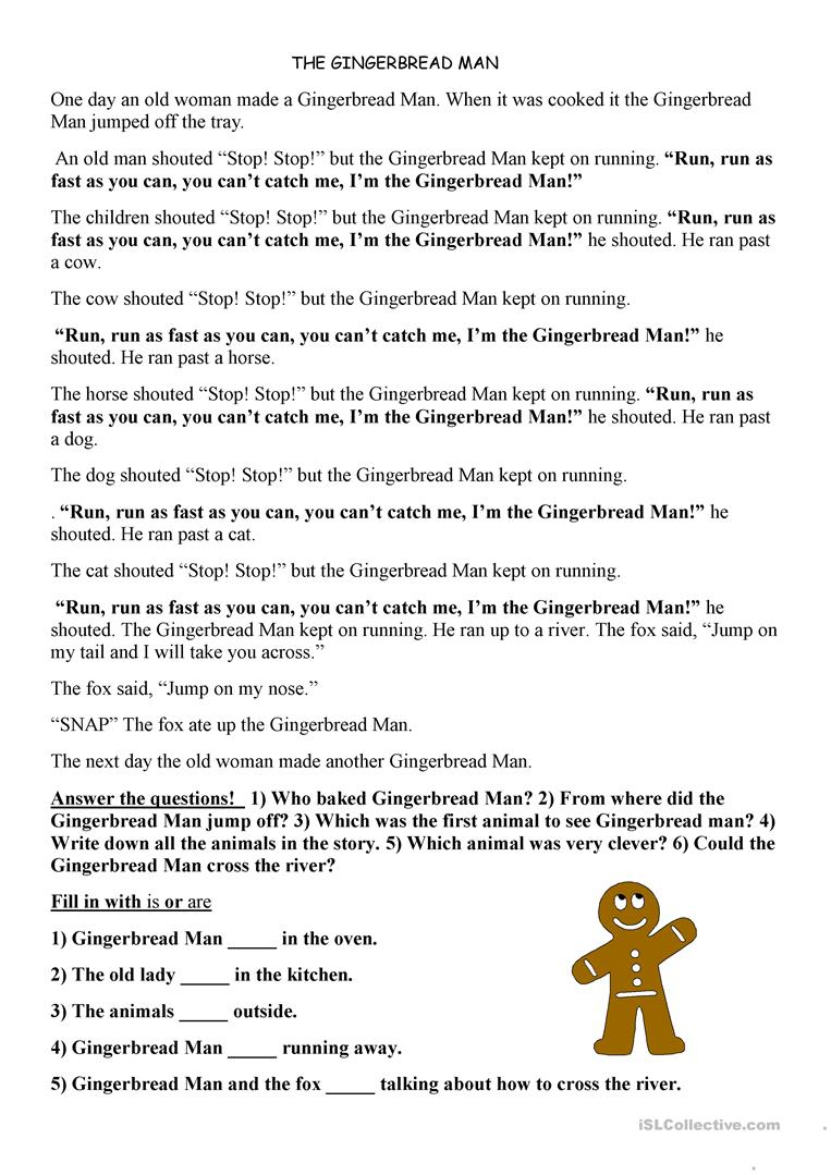 Printable Version Of The Gingerbread Man Story | Download Them Or Print - Free Printable Version Of The Gingerbread Man Story