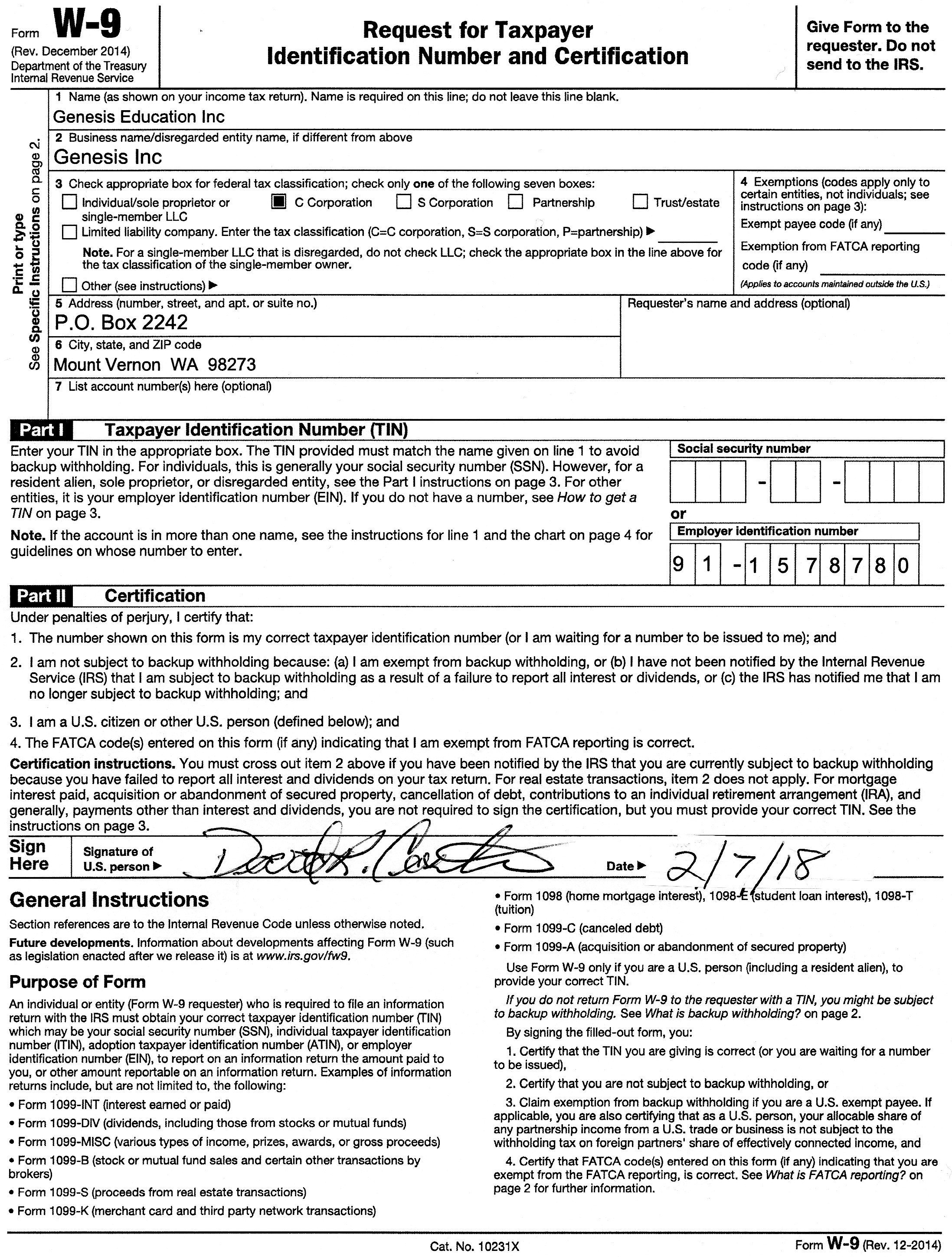 Printable W9 Form For Pellet 223021958982 W 9 Tax Form Irs 36 - W9 Free Printable Form 2016