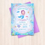 Printable Watercolor Mermaid Birthday Invitations Free Thank You   Free Printable Mermaid Thank You Cards