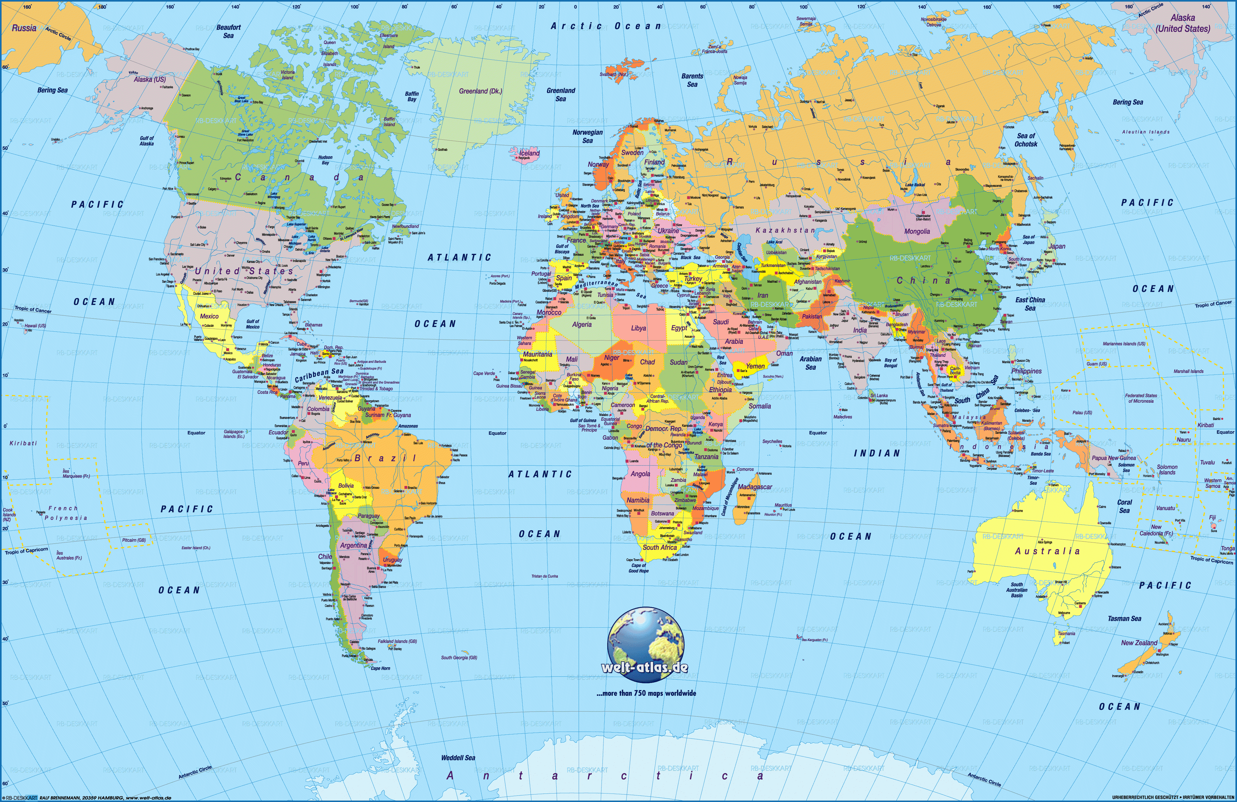 Printable World Map Labeled | World Map See Map Details From Ruvur - Free Printable World Maps Online