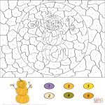 Pumpkin Snowman Colornumber | Free Printable Coloring Pages   Free Printable Paint By Number Coloring Pages