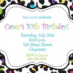 Rainbow Cheetah Girls Birthday Party Invitation Printable | Etsy   Free Printable Cheetah Birthday Invitations