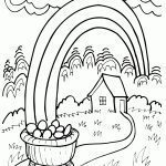 Rainbow With Pot Of Gold Coloring Pages   Coloring Home   Free Printable Pot Of Gold Coloring Pages