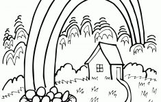 Rainbow With Pot Of Gold Coloring Pages - Coloring Home - Free Printable Pot Of Gold Coloring Pages